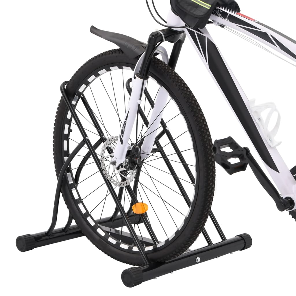 vidaXL Стойка за 2 велосипеда, подова, свободностояща, стомана