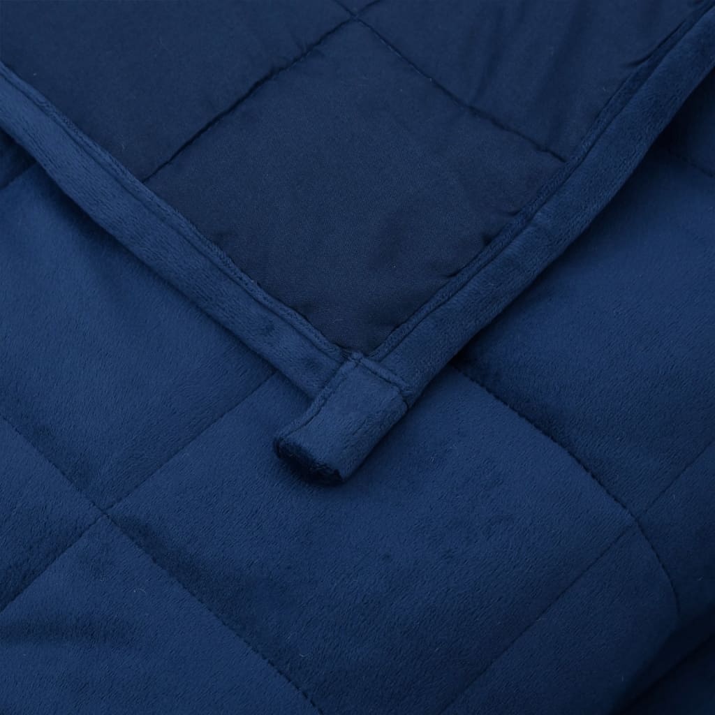 vidaXL Утежнено одеяло синьо 200x220 см 9 кг плат