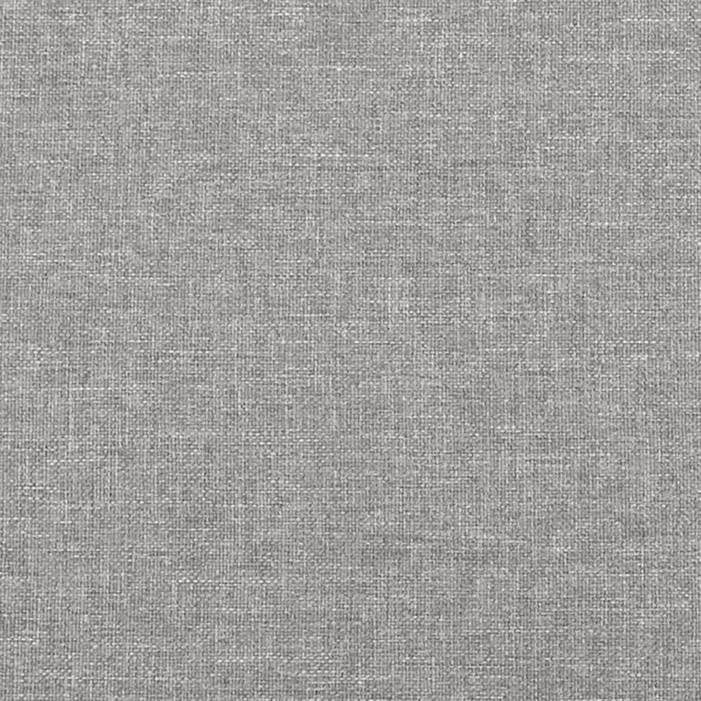 vidaXL Горна табла за легло с уши, светлосива, 203x16x78/88 см, плат