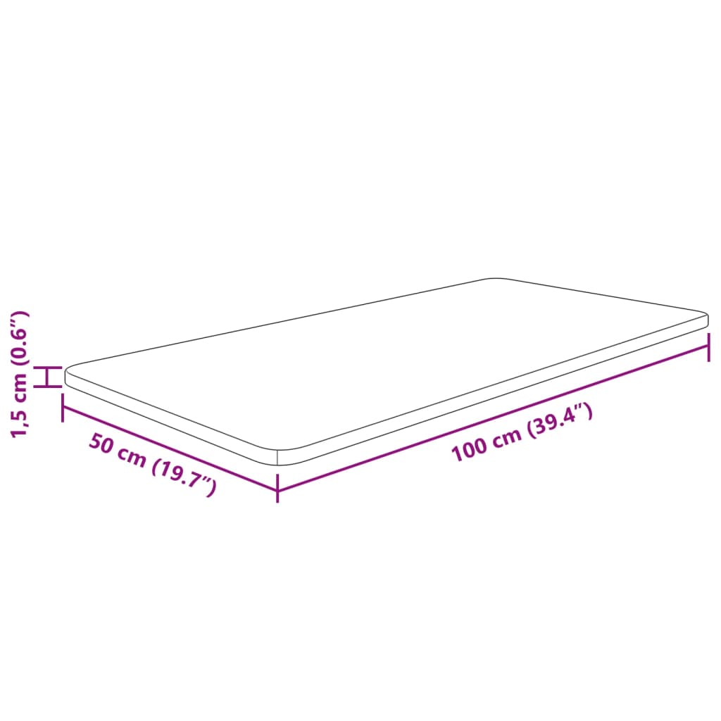 vidaXL Плот за баня тъмнокафяв 100x50x1,5 см обработено масивно дърво