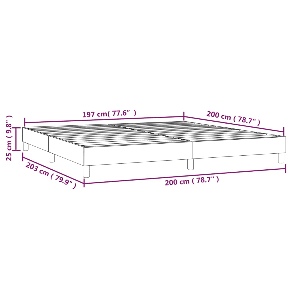 vidaXL Pамка за легло кафява 200x200 см изкуствена кожа