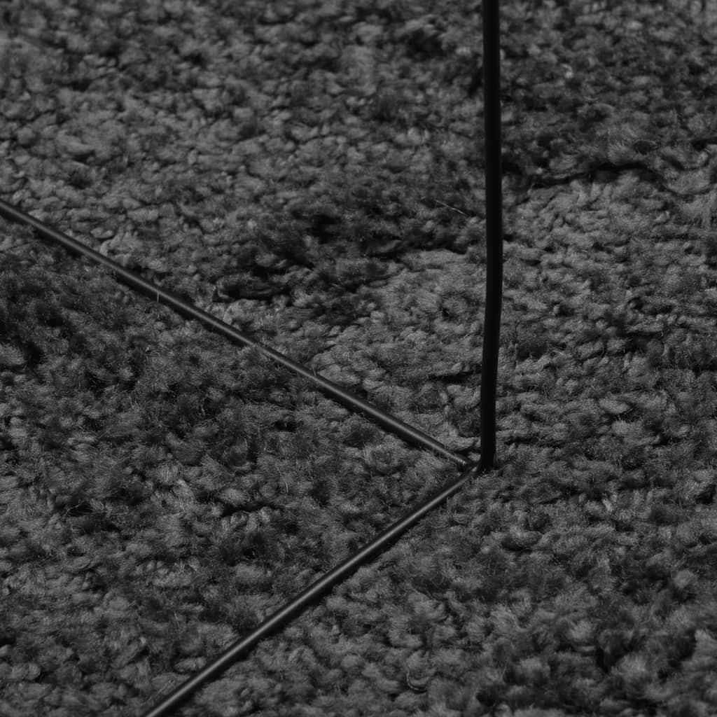 vidaXL Шаги килим с дълъг косъм "PAMPLONA" модерен антрацит 120x120 см