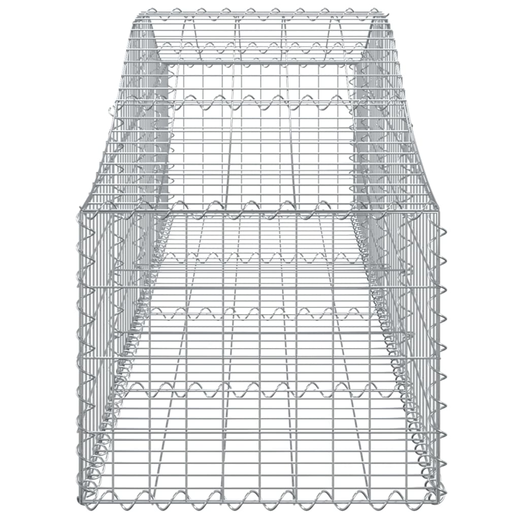 vidaXL Габионни кошници арка 4 бр 200x50x40/60 см поцинковано желязо