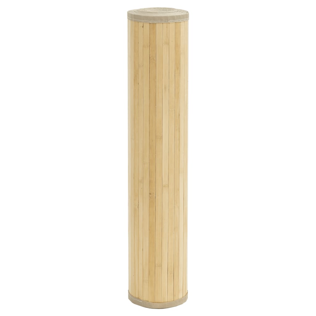 vidaXL Килим, правоъгълен, светъл натурален, 100x400 см, бамбук