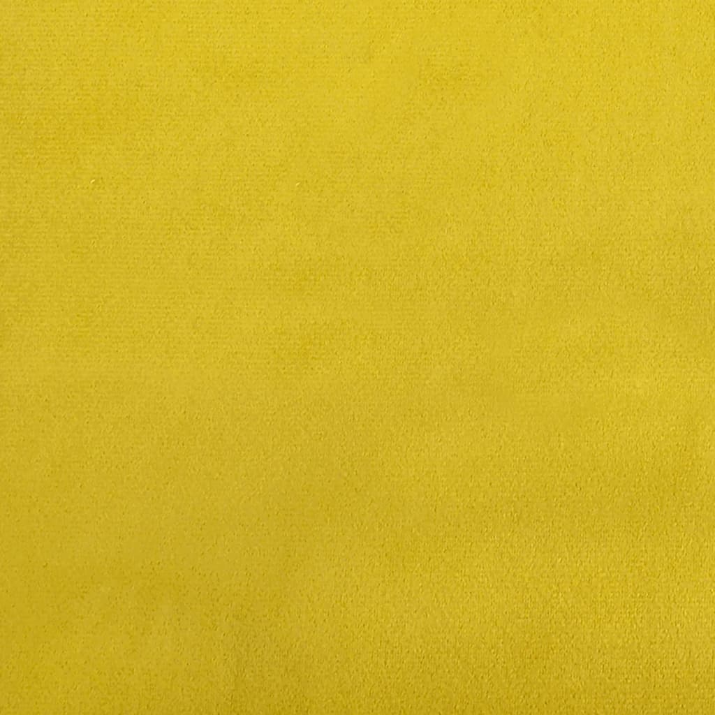 vidaXL Комплект дивани от 2 части с възглавници, жълт, кадифе