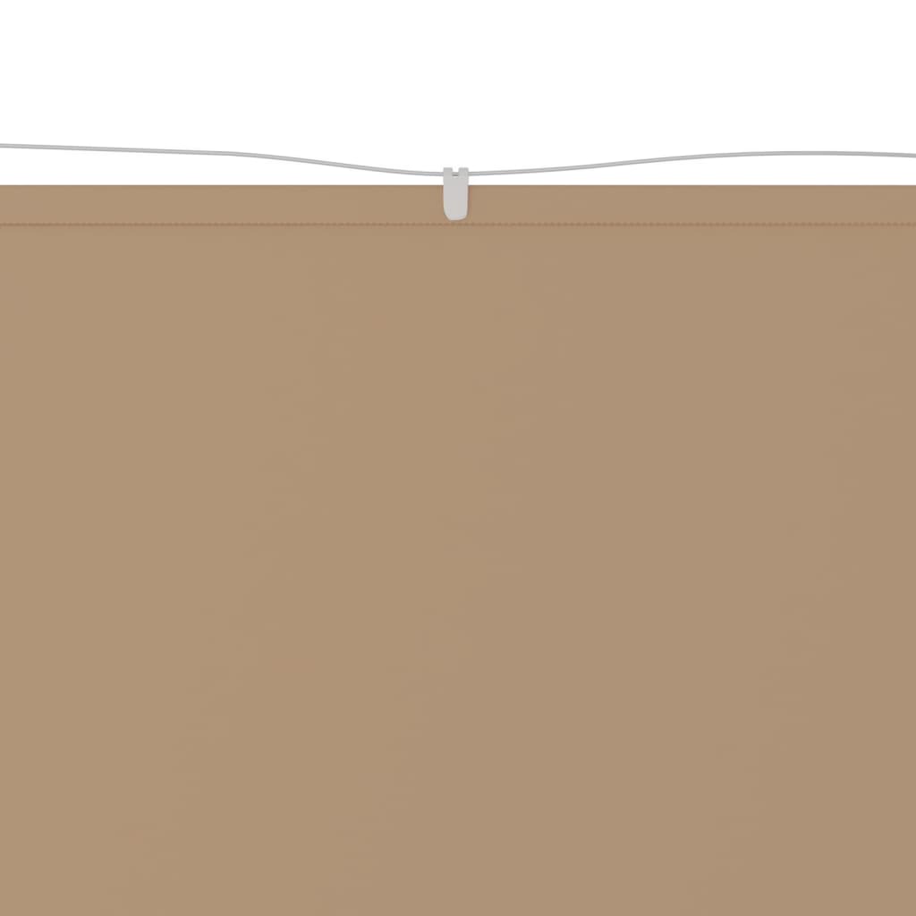 vidaXL Вертикален сенник, таупе, 60x600 см, оксфорд плат