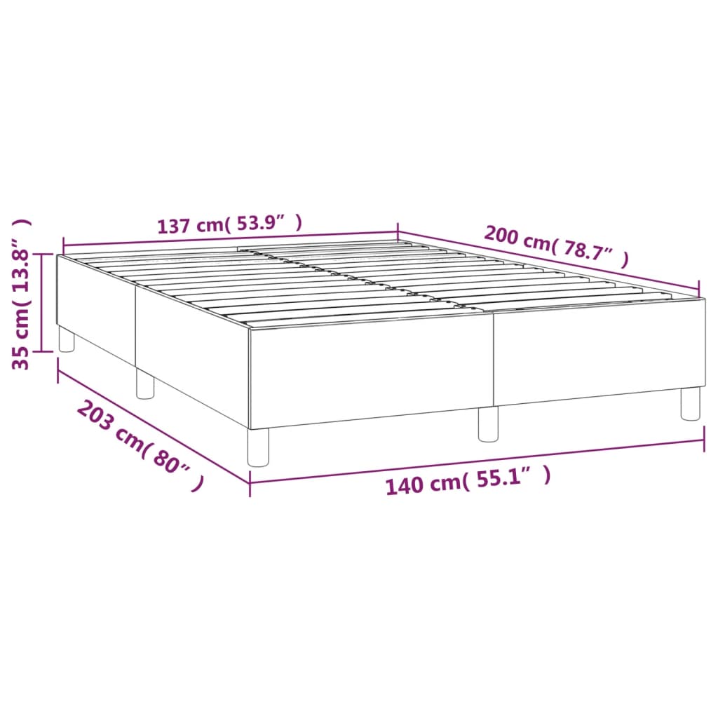 vidaXL Рамка за легло бяла 140x200 см изкуствена кожа