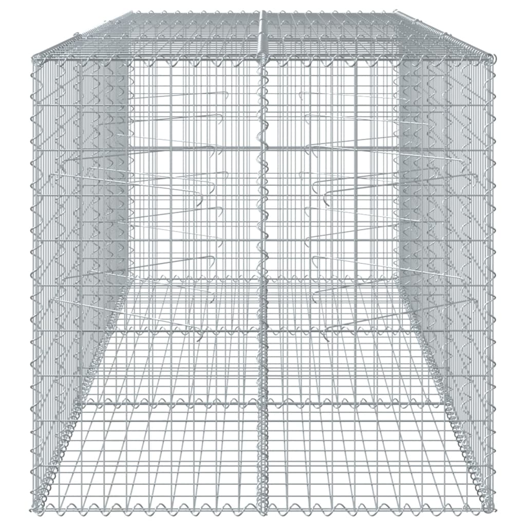 vidaXL Габионна кошница с покритие, 300x100x100 см, поцинковано желязо