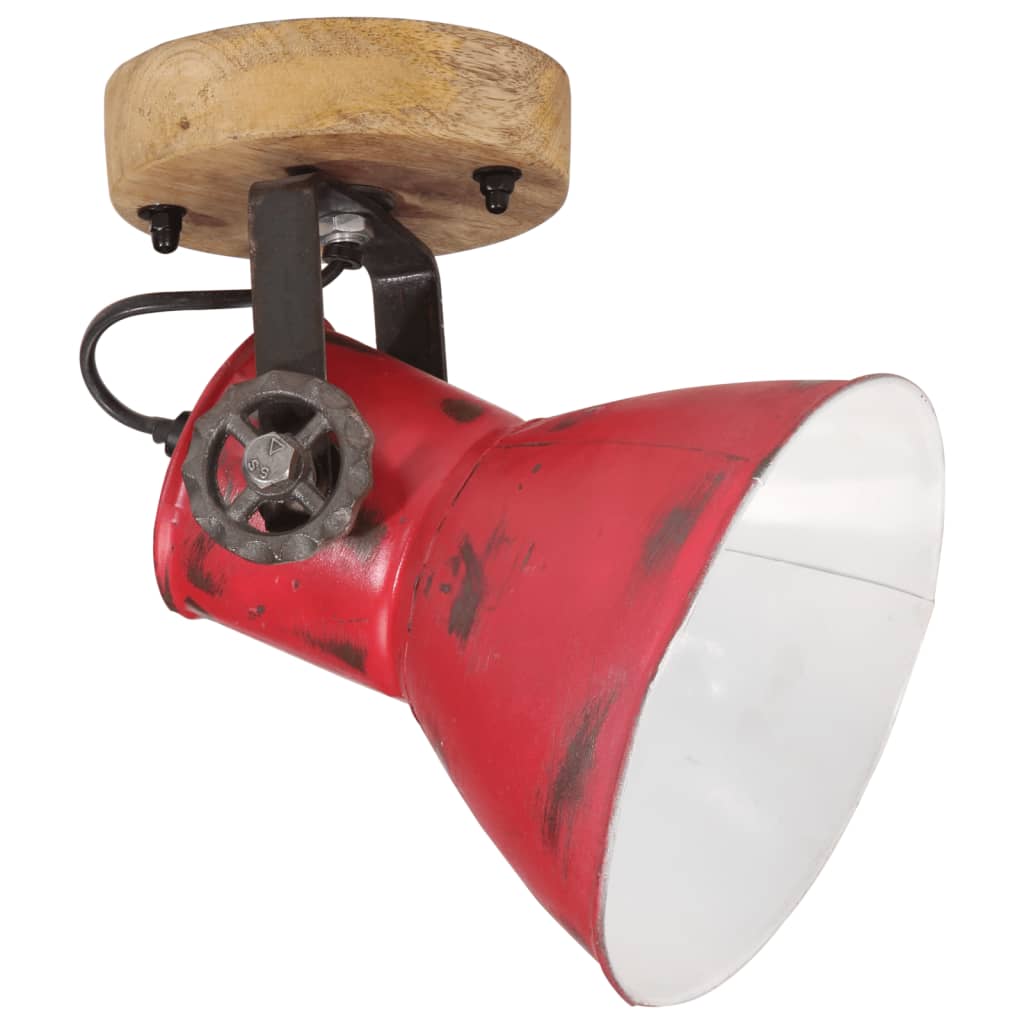 vidaXL Стенна лампа 25 W състарено червено 11,5x11,5x25 см E27