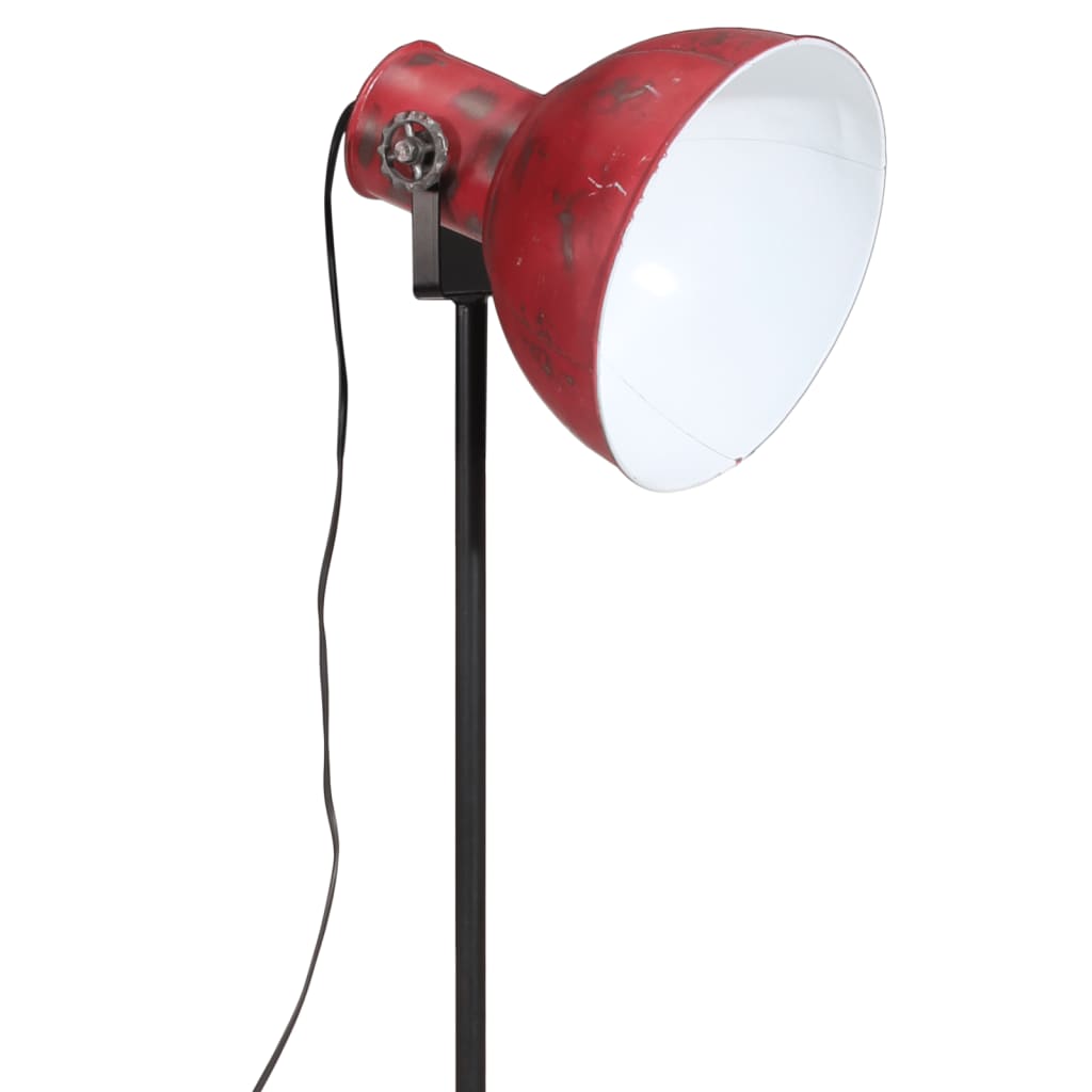 vidaXL Подова лампа 25 W винтидж състарено червено 61x61x90/150 см E27