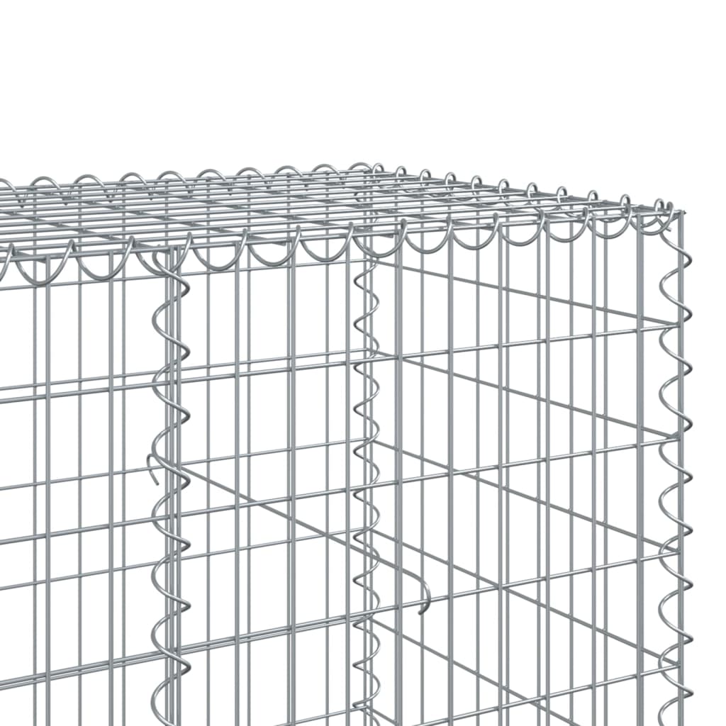 vidaXL Габионна кошница с покритие, 550x100x100 см, поцинковано желязо