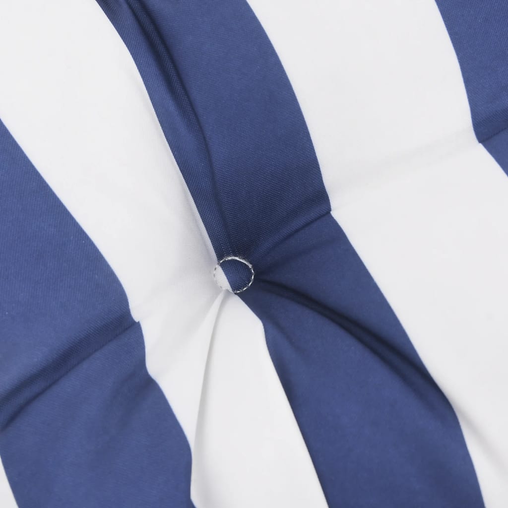 vidaXL Палетна възглавница синьо-бяло райе 50x40x12 см плат