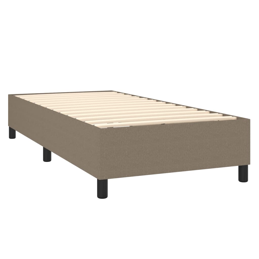 vidaXL Боксспринг легло с матрак, таупе, 90x190 см, плат