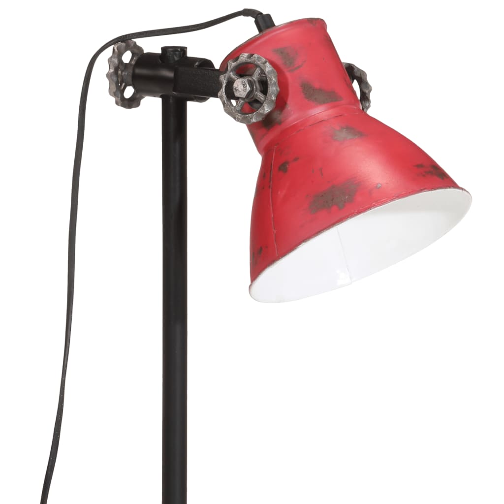 vidaXL Настолна лампа 25 W състарено червено 15x15x55 см E27