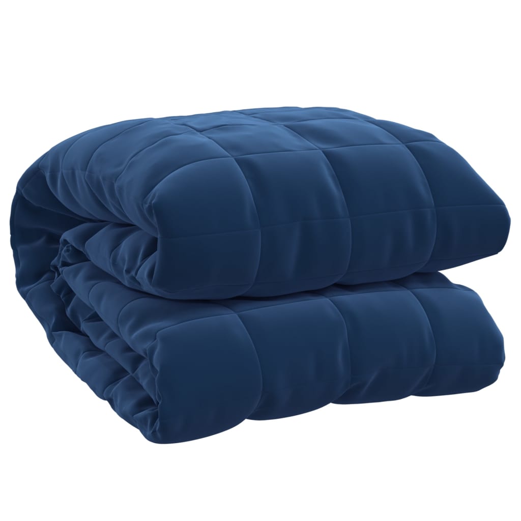 vidaXL Утежнено одеяло синьо 200x220 см 9 кг плат