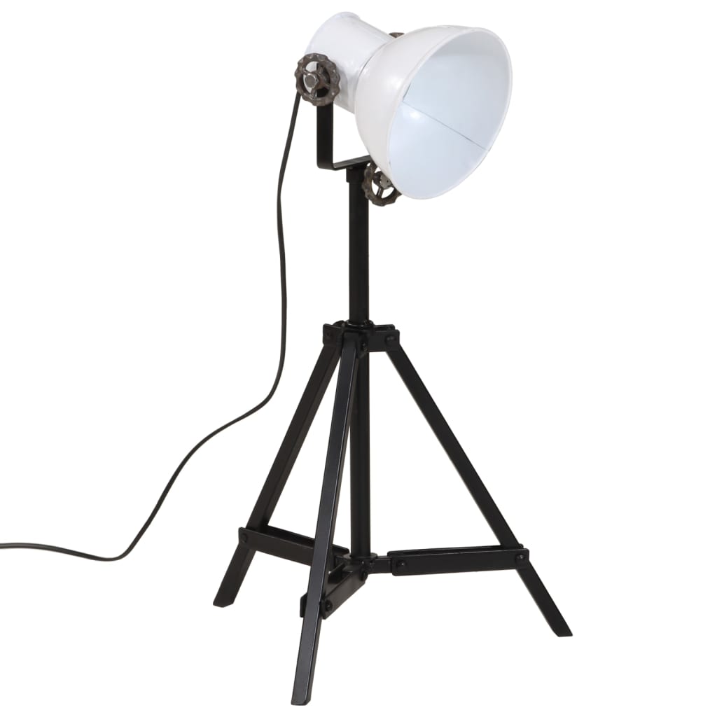 vidaXL Подова лампа, 25 W, бяла, 35x35x65/95 см, E27