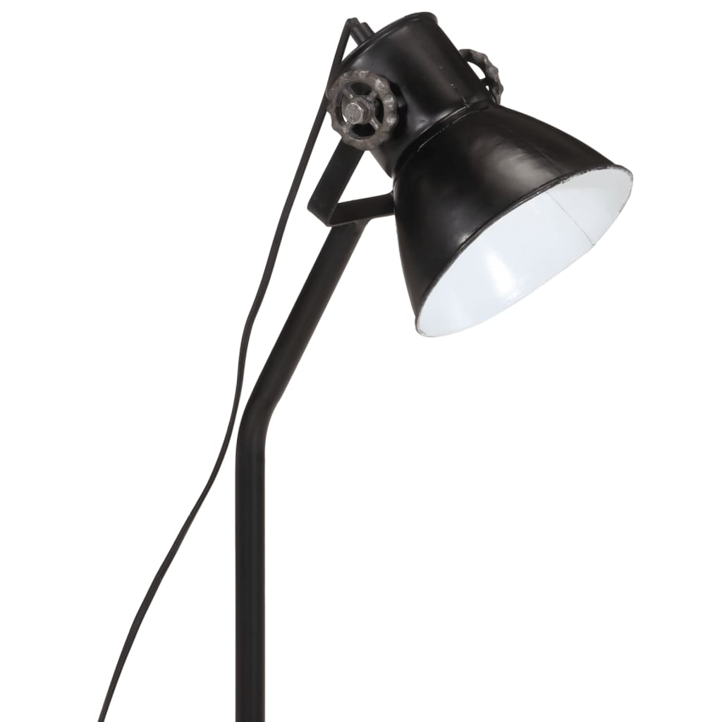 vidaXL Настолна лампа, 25 W, черна, 17x17x60 см, E27