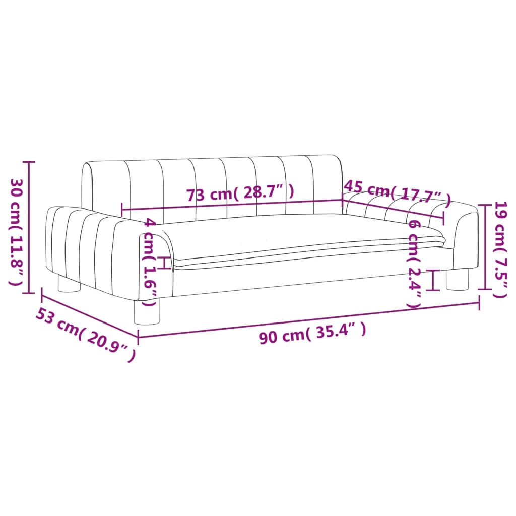 vidaXL Детски диван кафяв 90x53x30 см изкуствена кожа