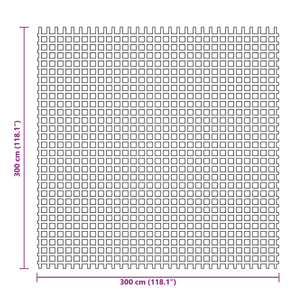 vidaXL Постелка за къмпинг, синя, 3x3 м