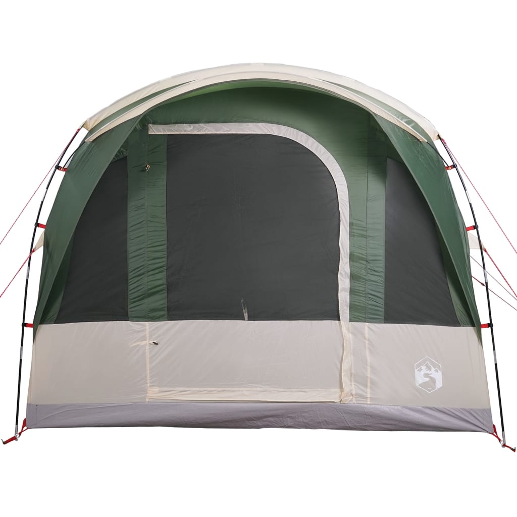 vidaXL Къмпинг палатка тунелна, за 3 души, зелена, водоустойчива