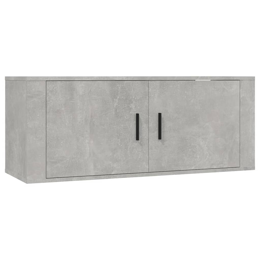 vidaXL Комплект ТВ шкафове от 5 части, бетонно сив, инженерно дърво