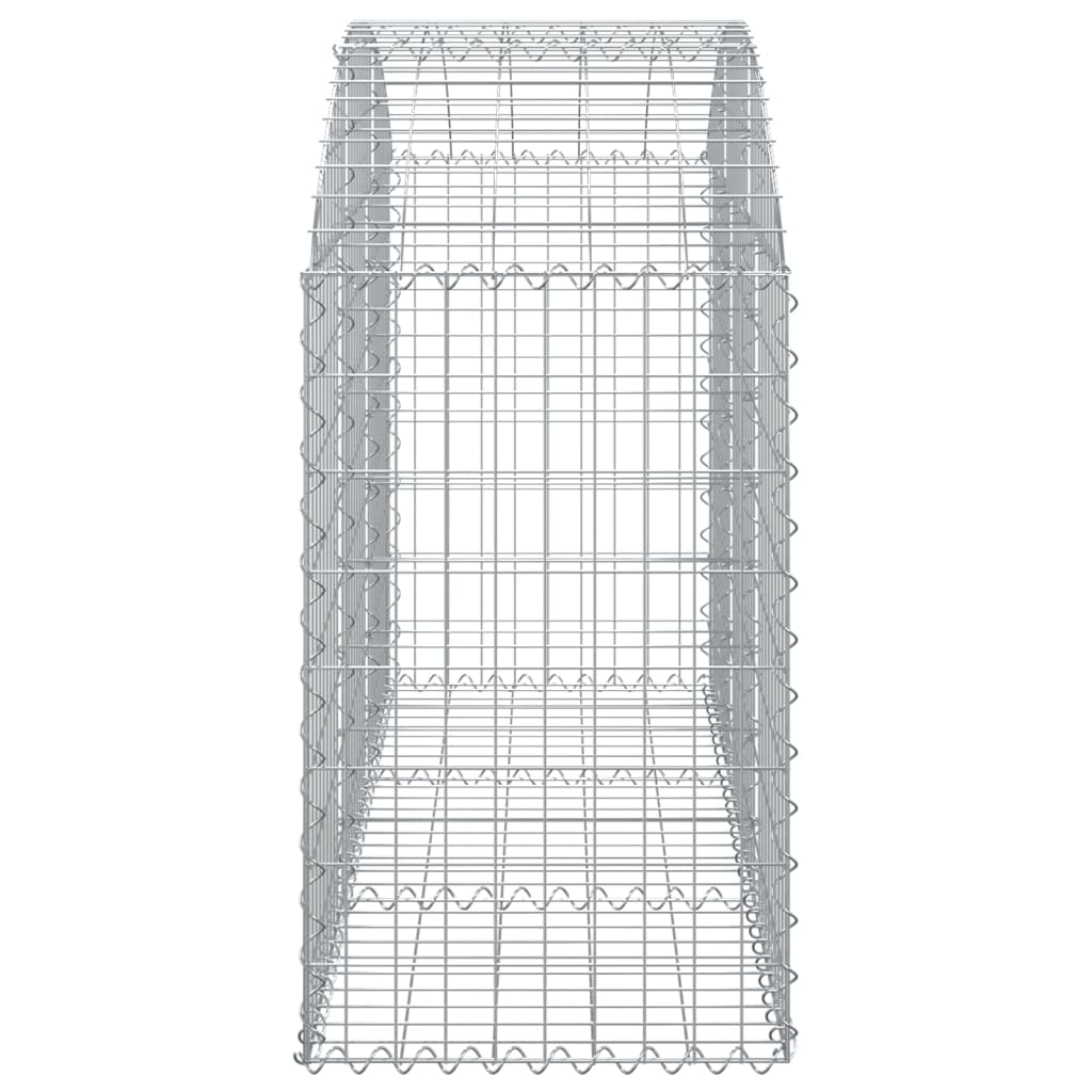 vidaXL Дъговидна габионна кошница 150x50x80/100 см поцинковано желязо