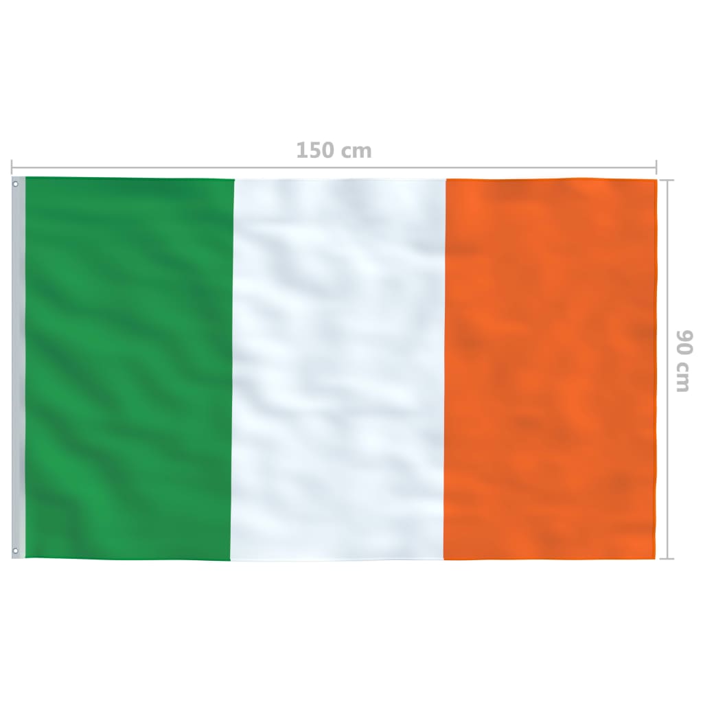 vidaXL Флаг на Ирландия, 90x150 см