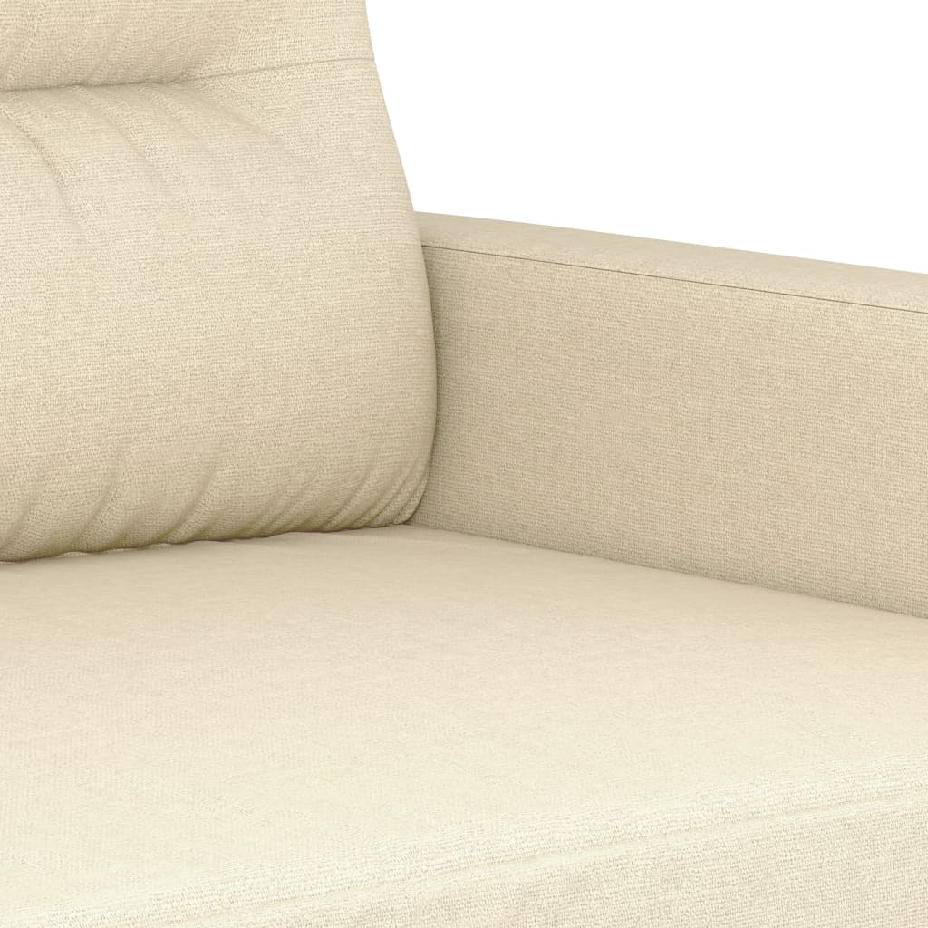 vidaXL 3-местен диван, кремав, 180 см, плат