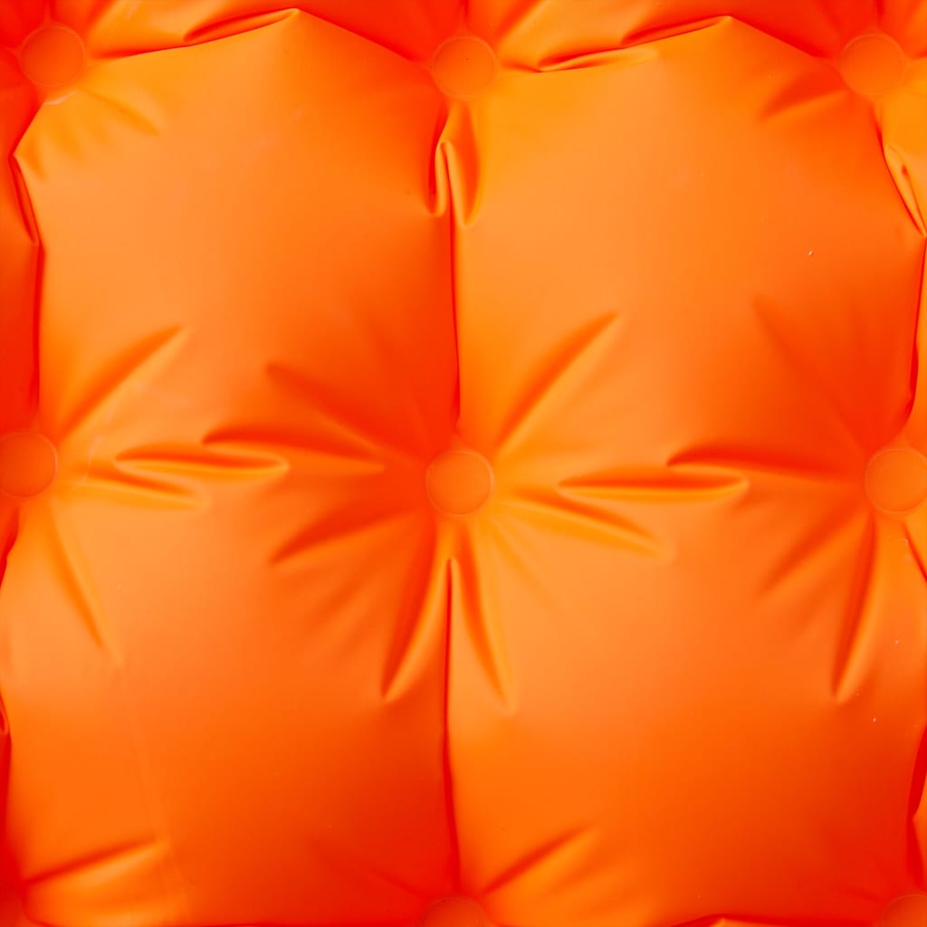 vidaXL Самонадуваем дюшек за къмпинг с възглавница за 1 човек оранжев