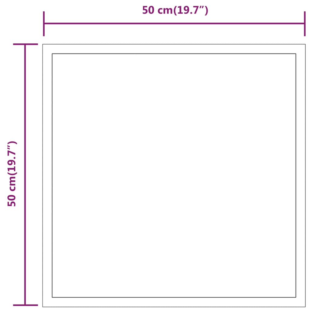 vidaXL LED огледало за баня, 50x50 см