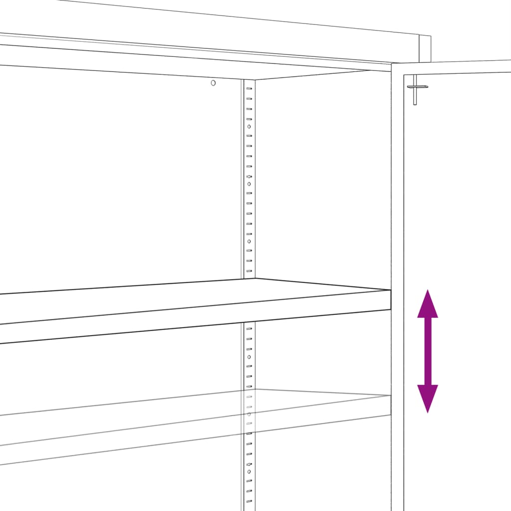 vidaXL Шкаф за папки черен 90x40x70 см стомана