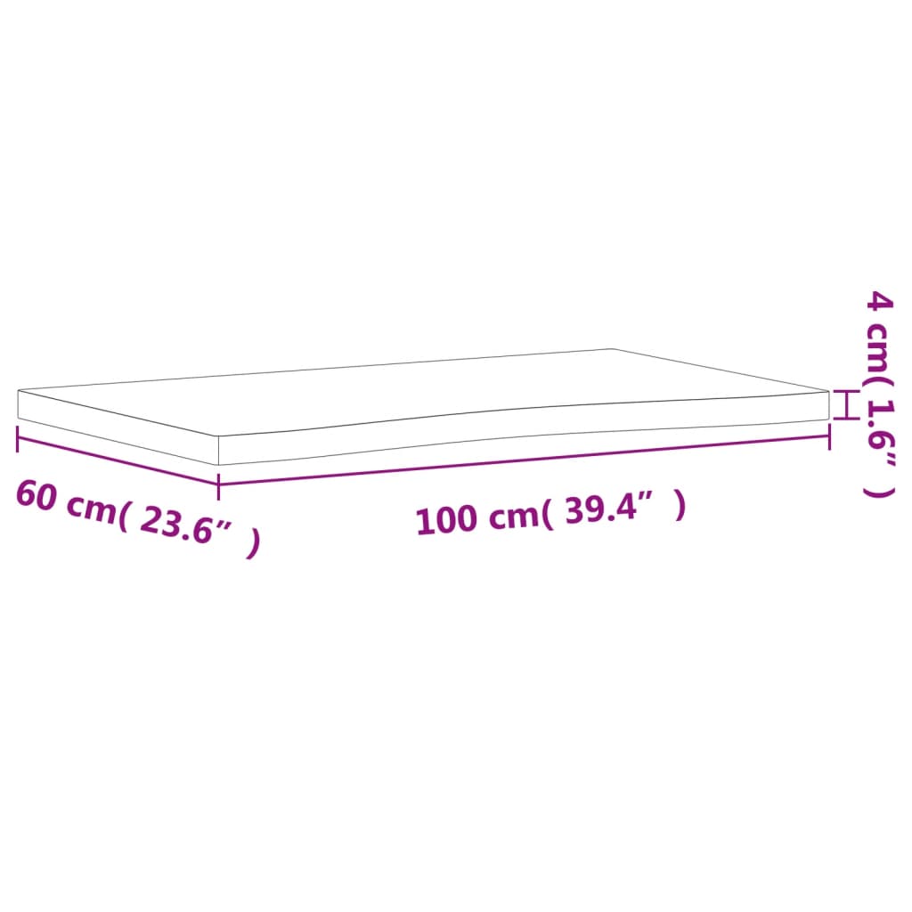 vidaXL Плот за бюро 100x(55-60)x4 см масивно дърво бук