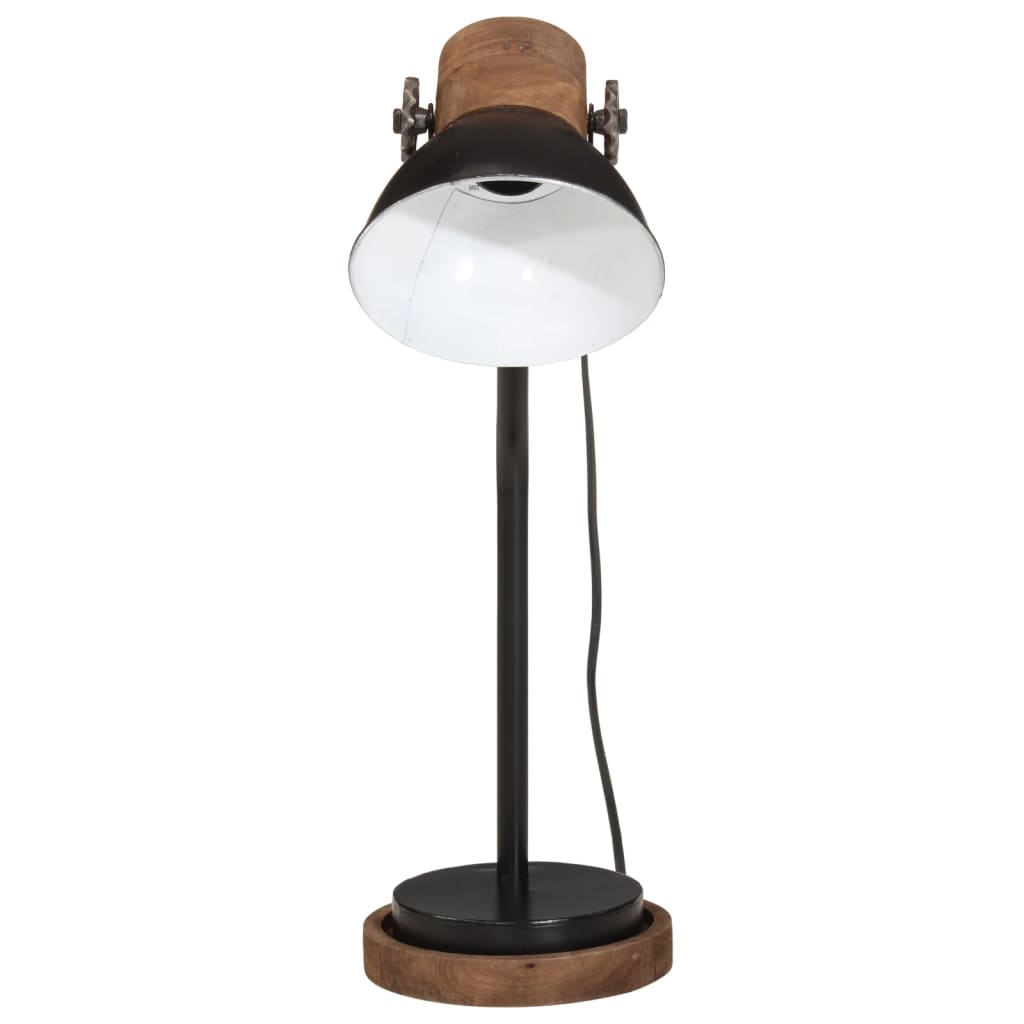 vidaXL Настолна лампа, 25 W, черна, 18x18x60 см, E27