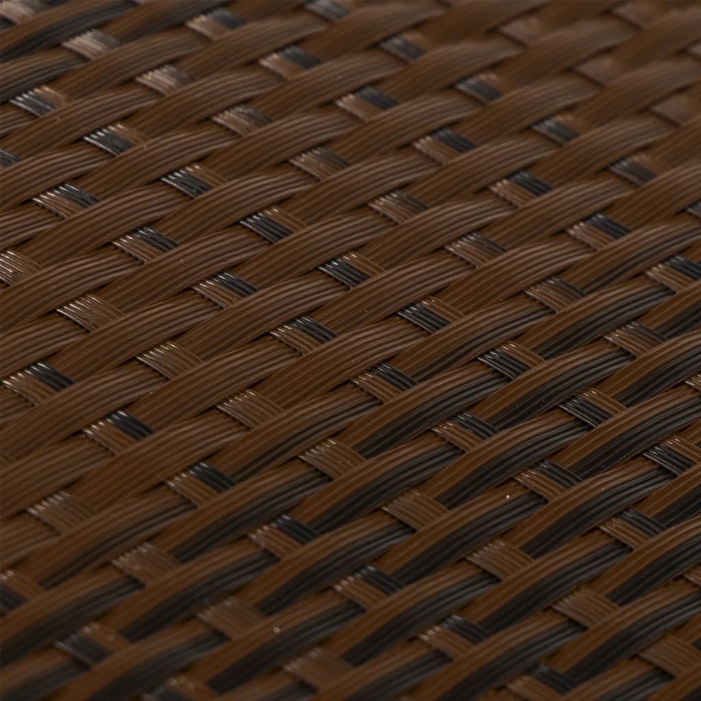 vidaXL Балконски параван, кафяв и черен, 300x80 см, полиратан