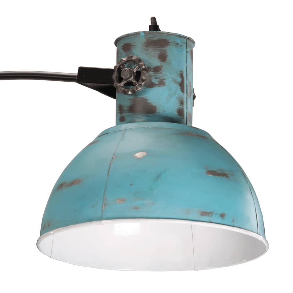vidaXL Подова лампа 25 W винтидж състарено синьо 150 см E27