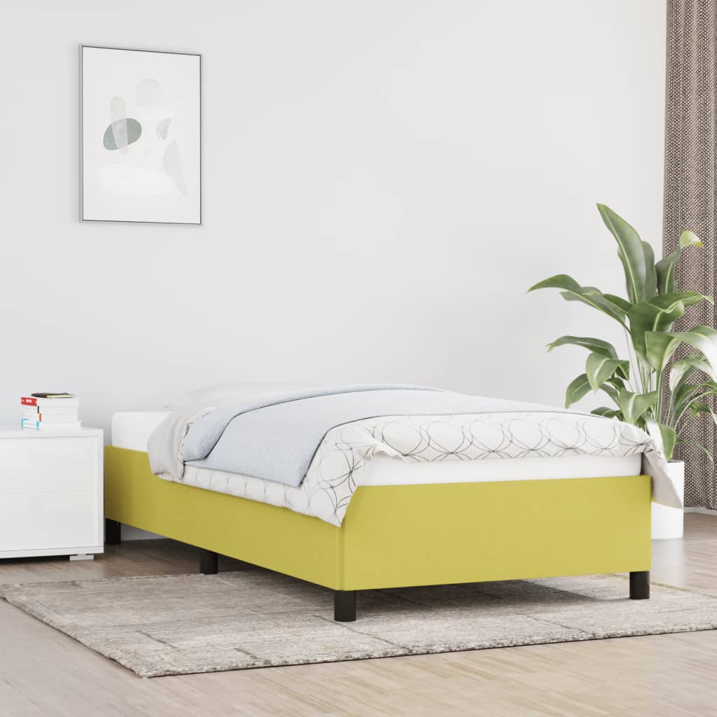 vidaXL Рамка за легло зелена 90x200 см плат