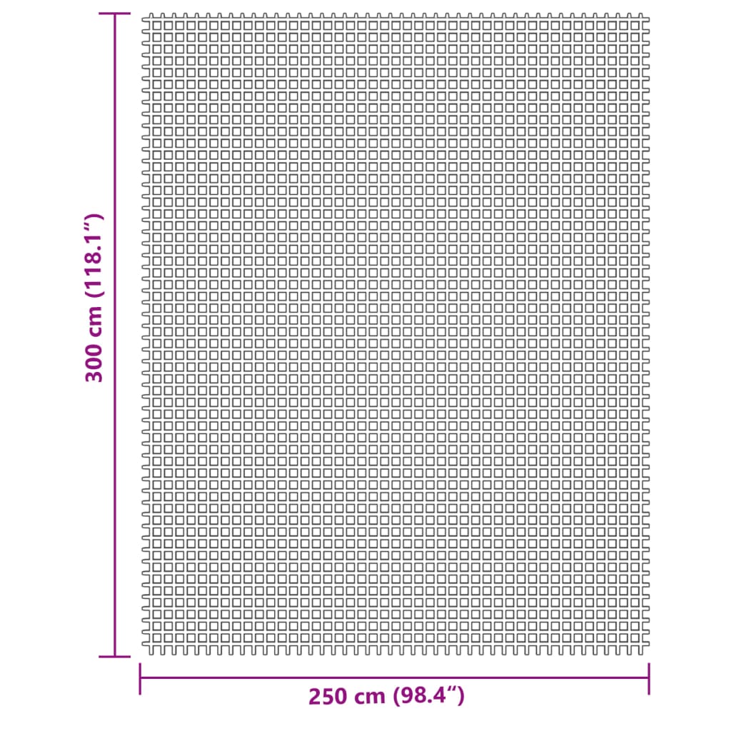 vidaXL Постелка за къмпинг, кремава, 3x2,5 м