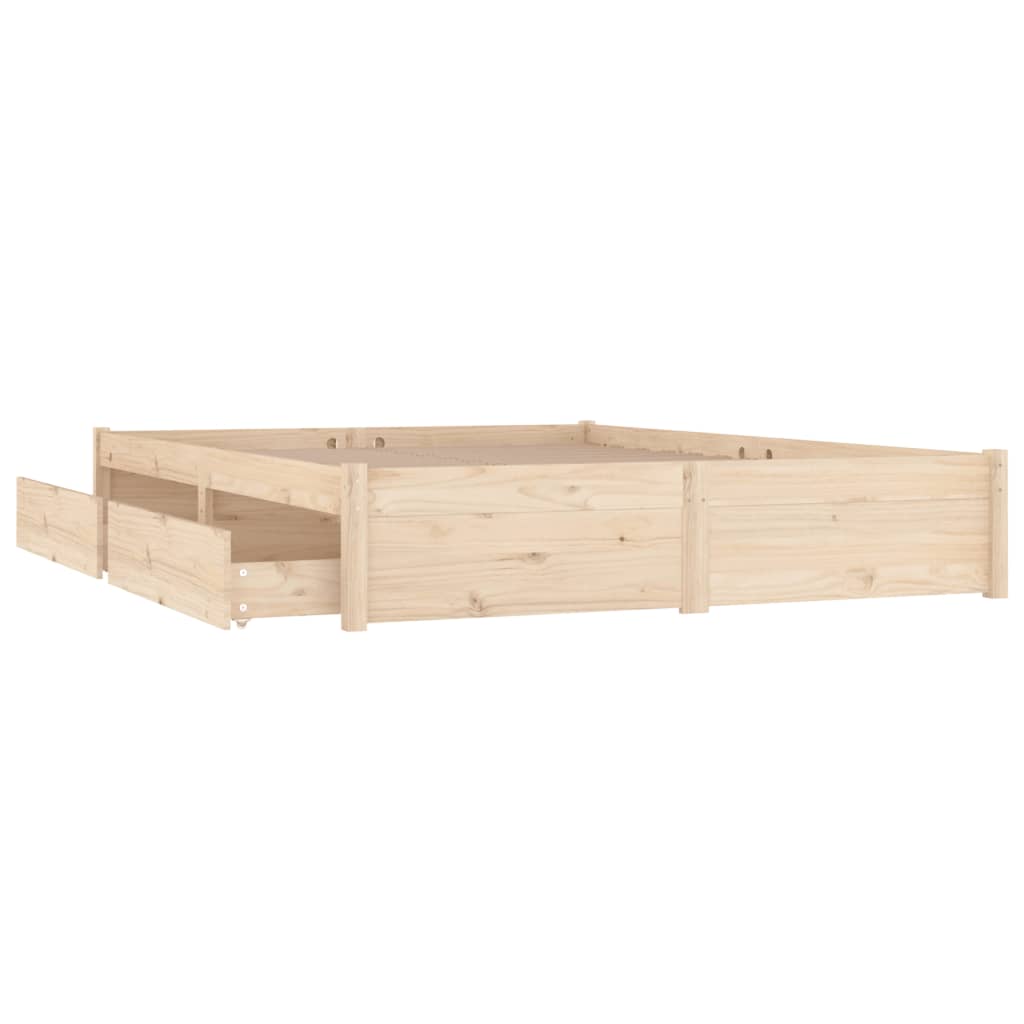 vidaXL Рамка за легло с чекмеджета, 140x200 см