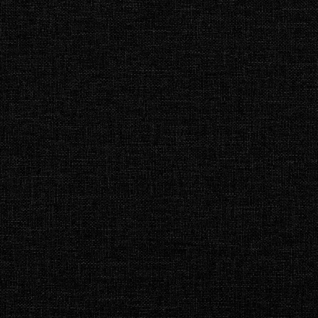 vidaXL Канапе с матрак, черно, 90x200 см, плат