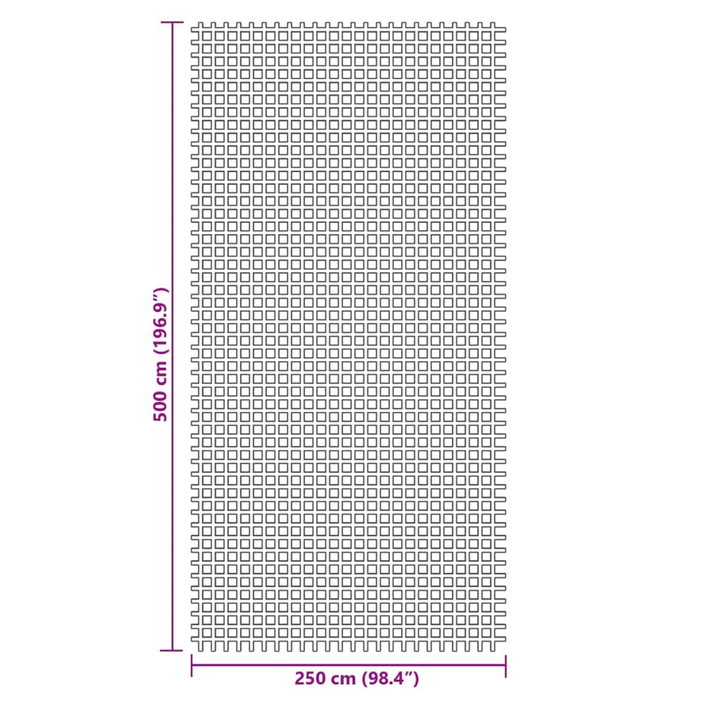 vidaXL Постелка за къмпинг, зелена, 5x2,5 м