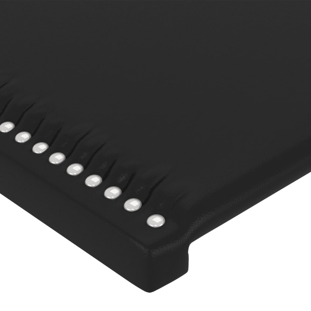 vidaXL LED горна табла за легло, черна, 103x16x78/88 см