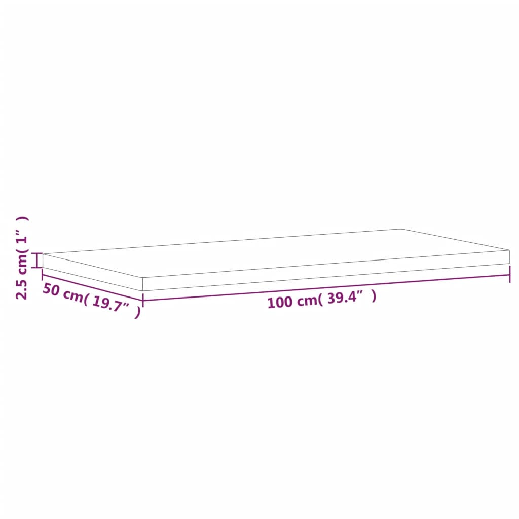 vidaXL Плот за баня 100x50x2,5 см масивно дърво бук