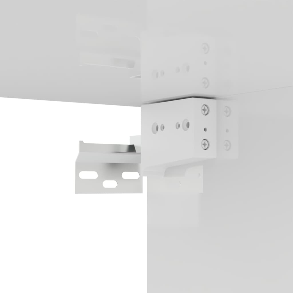 vidaXL ТВ шкафове, 4 бр, бял гланц, 100x30x30 см, инженерно дърво
