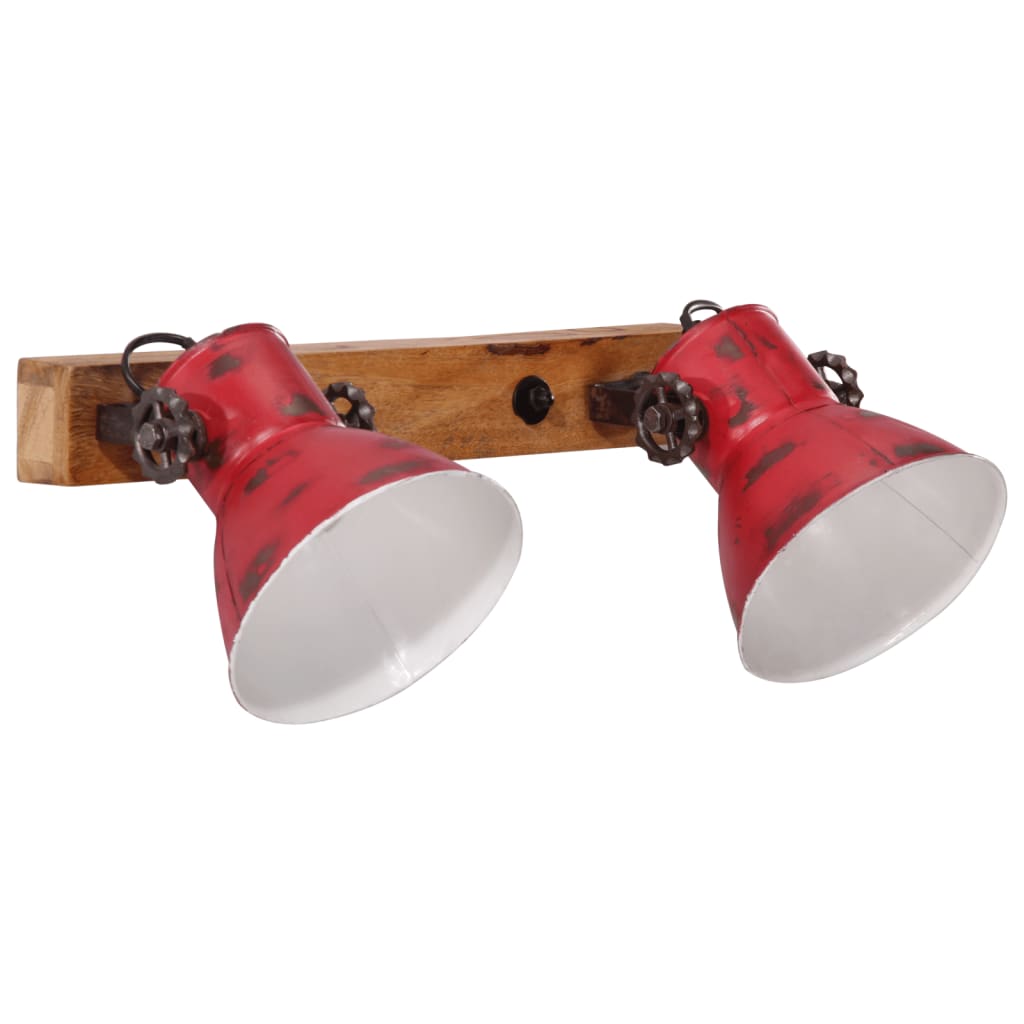 vidaXL Стенна лампа 25 W състарено червено 45x25 см E27