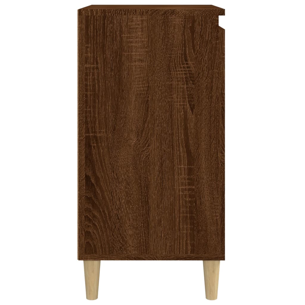 vidaXL Нощно шкафче, кафяв дъб, 40x35x70 см, инженерно дърво