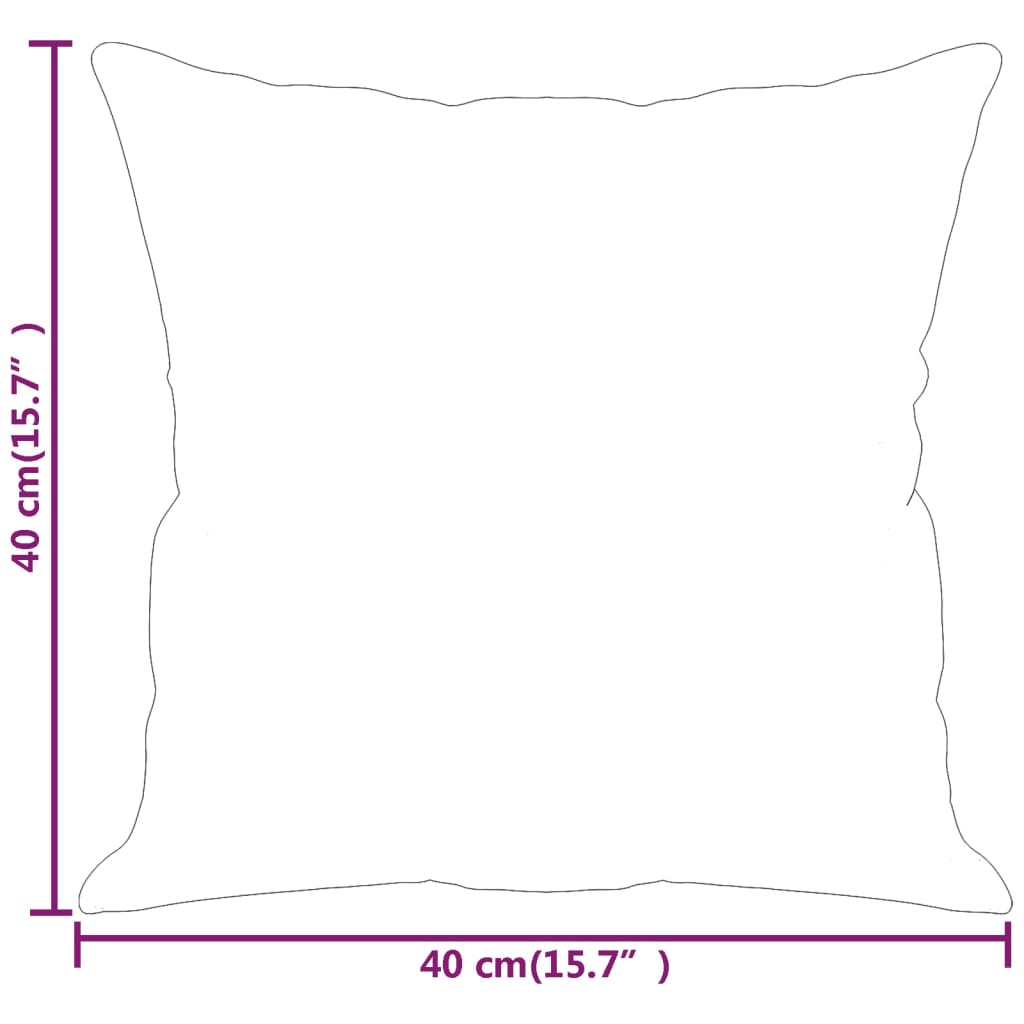 vidaXL Декоративни възглавници, 2 бр, светложълт, 40x40 см, плат