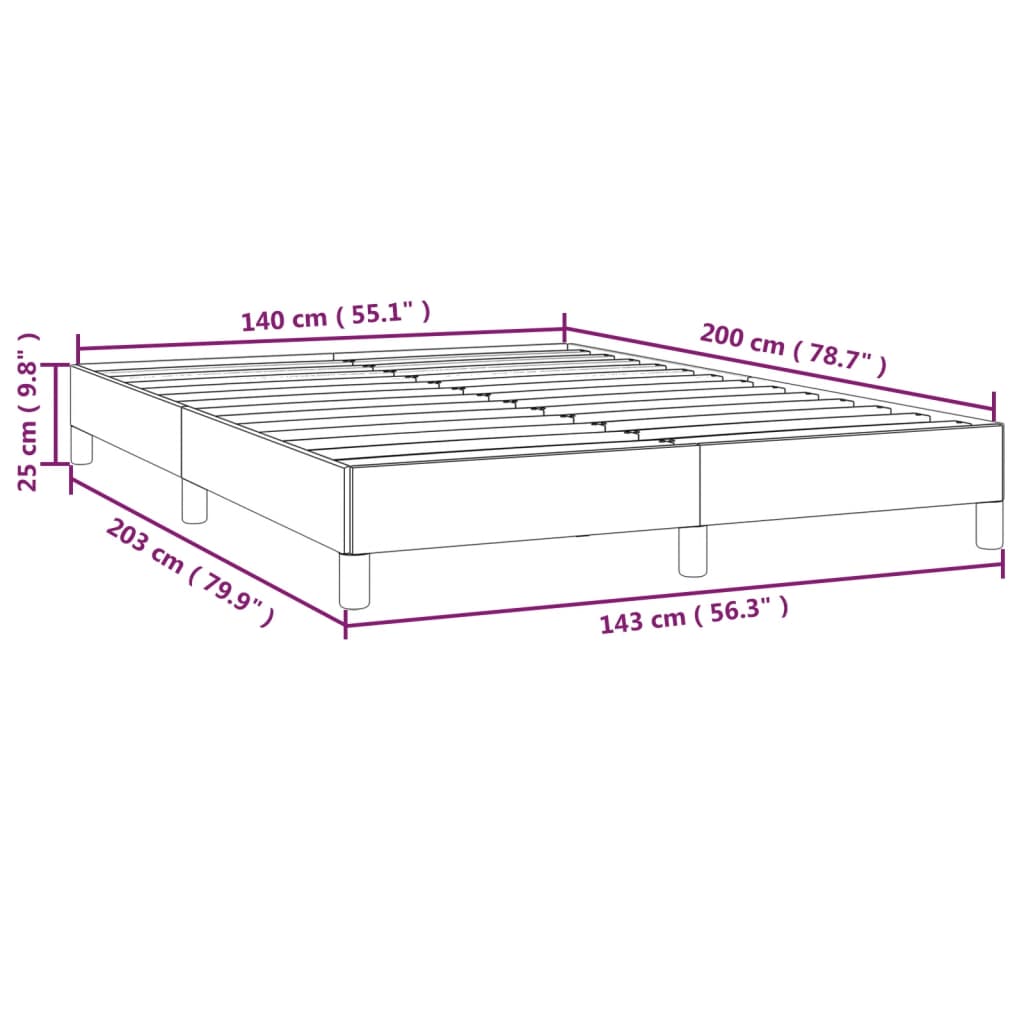 vidaXL Рамка за легло бяла 140x200 см изкуствена кожа