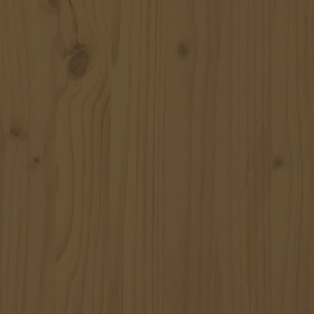 vidaXL Висок шкаф, меденокафяв, 80x35x154 см, борово дърво масив