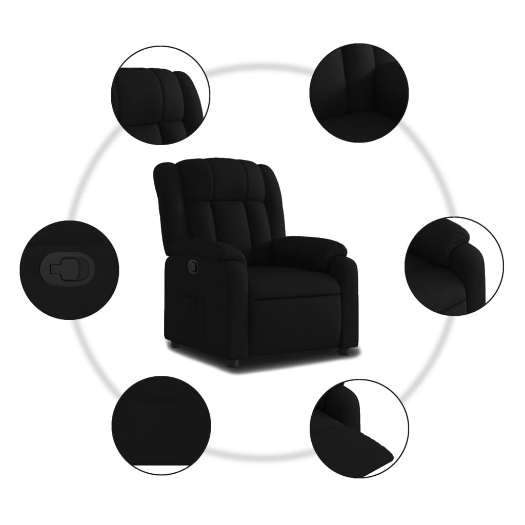 vidaXL Наклоняем стол, черен, текстил