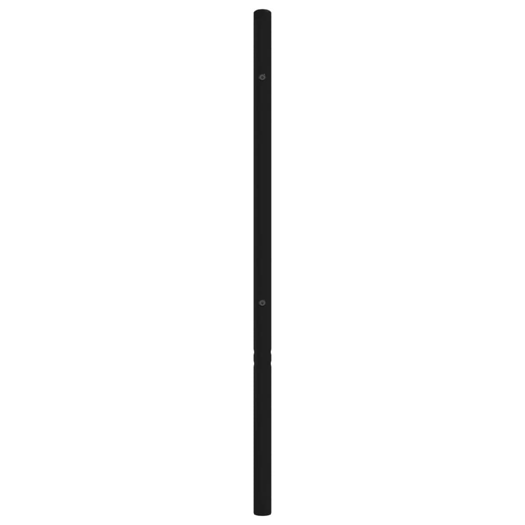 vidaXL Метална табла за глава, черна, 140 см
